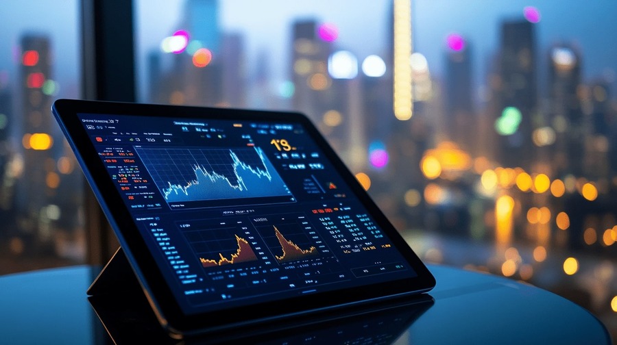 Bots de Trading 10 Tablet com plataforma de trading